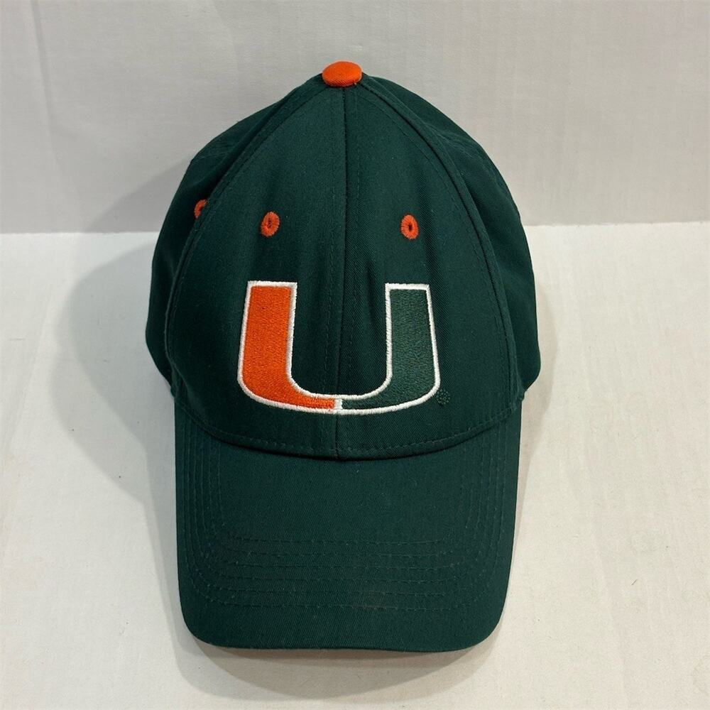 Miami Hurricanes Hat Cap Unisex Adult One Size Green Adjustable Small